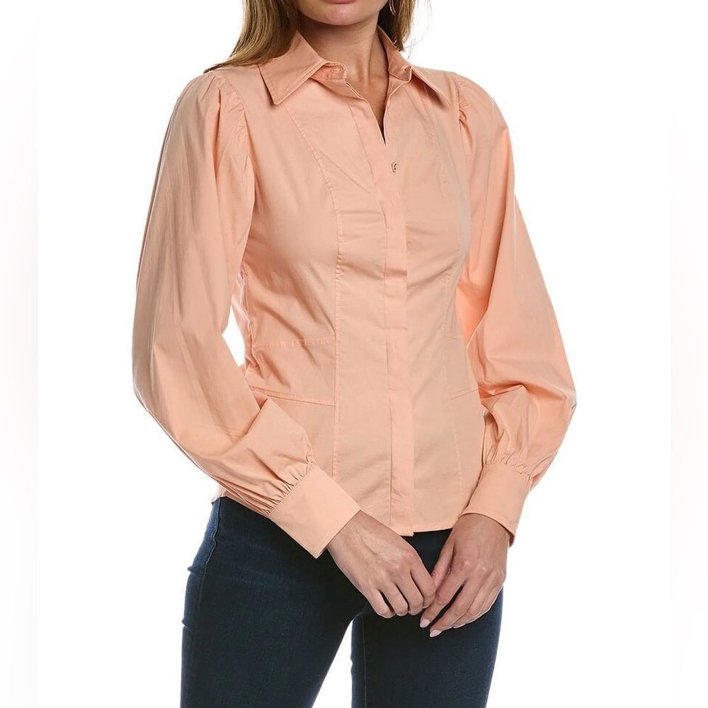 Ramy Brook Coral Button-Down Shirt Women’s L NWT